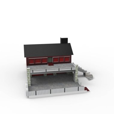 ev alanı işleme sonuçları blender uygulamasından 3D tasarım