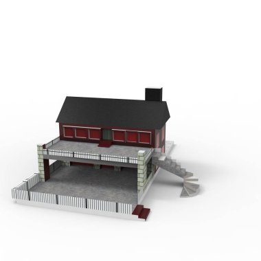 ev alanı işleme sonuçları blender uygulamasından 3D tasarım