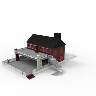 ev alanı işleme sonuçları blender uygulamasından 3D tasarım