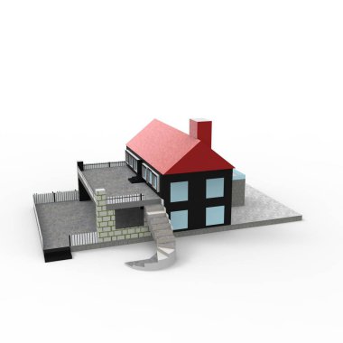 ev alanı işleme sonuçları blender uygulamasından 3D tasarım