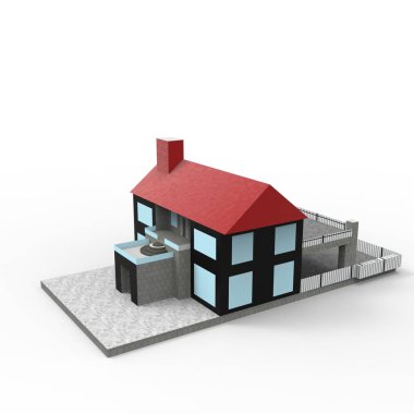 ev alanı işleme sonuçları blender uygulamasından 3D tasarım