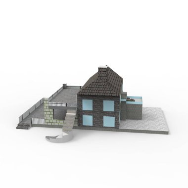 ev alanı işleme sonuçları blender uygulamasından 3D tasarım