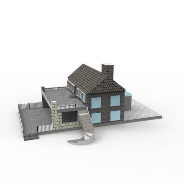 ev alanı işleme sonuçları blender uygulamasından 3D tasarım