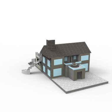 ev alanı işleme sonuçları blender uygulamasından 3D tasarım