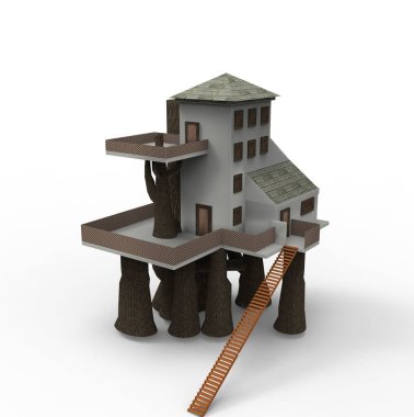 ev alanı işleme sonuçları blender uygulamasından 3D tasarım