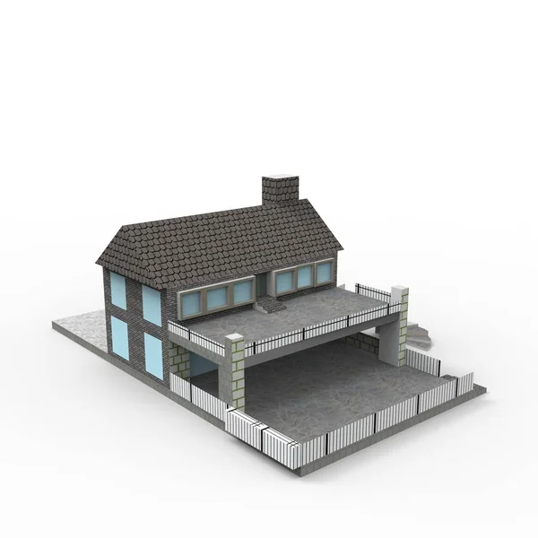 3D design of home space rendering results from the blender application — Stock Photo, Image