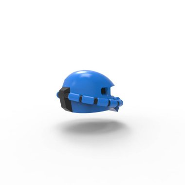 Beyaz bir arka plan üzerinde duran bilim kurgu mech asker. Yeşil ve gri renk metal ile askeri fütüristik robot. Mech bir pilot tarafından kontrol ediliyor. Çizik metal zırh robotu. Mech Savaşı. 3d render