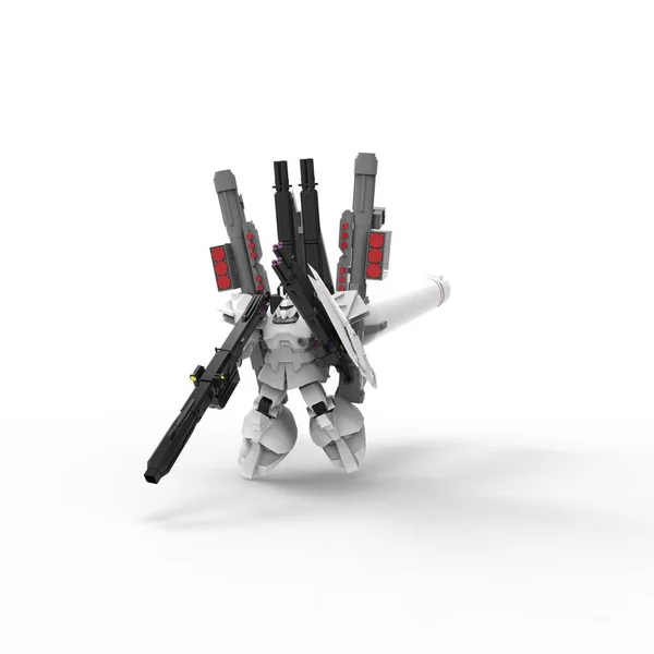 3D рендеринг роботов, созданных с помощью инструмента блендера — стоковое фото