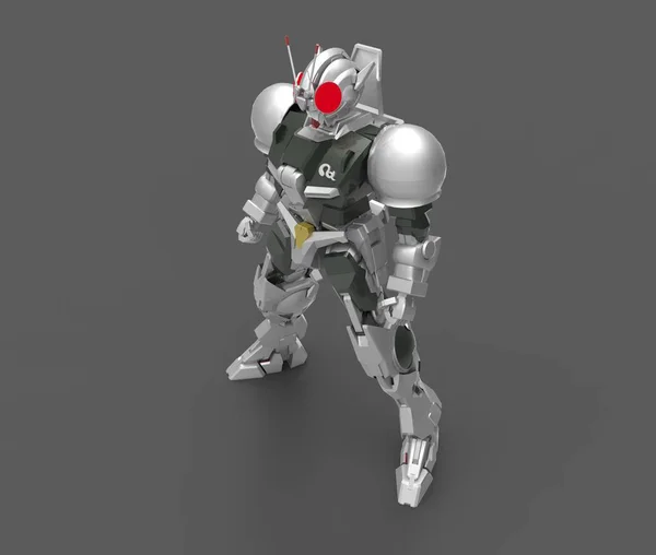 Rendering 3d di mecha creato utilizzando uno strumento frullatore — Foto Stock