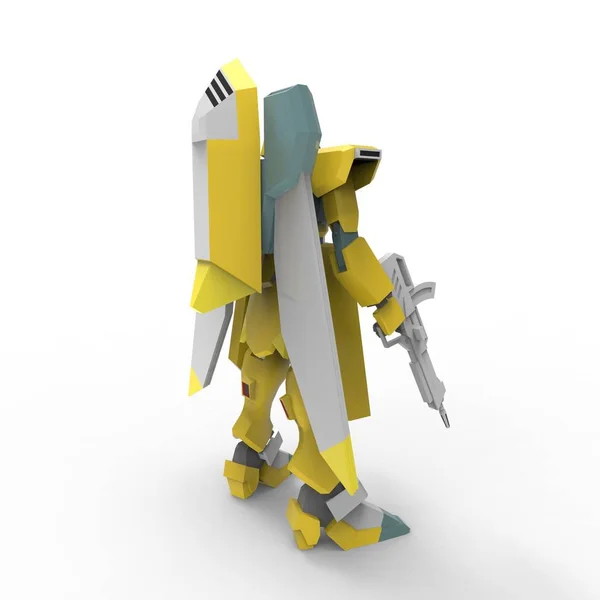 Rendering 3d di robot creati utilizzando uno strumento frullatore — Foto Stock