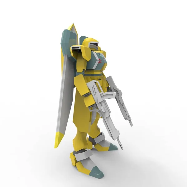 3D візуалізація роботів, створених за допомогою інструменту блендера — стокове фото