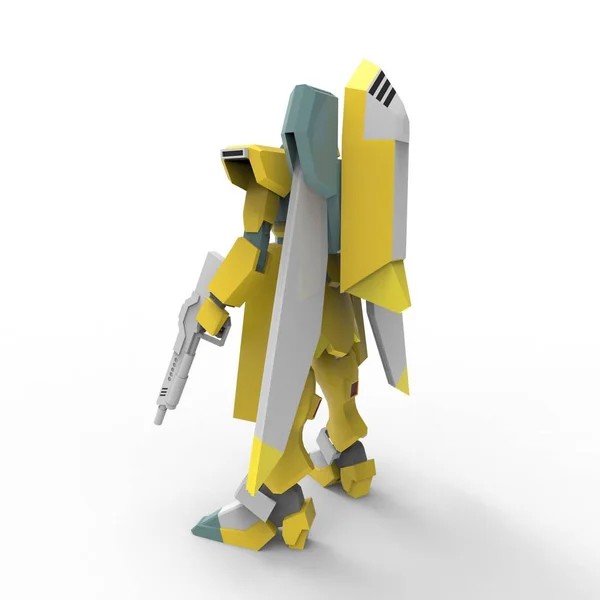 3D-rendering van robots die zijn gemaakt met een blender tool — Stockfoto