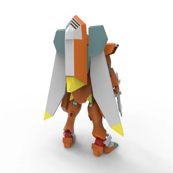 Representación 3d de robots creados mediante una herramienta de licuadora — Foto de Stock