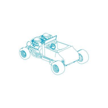 modern araba çizgi sanatı.