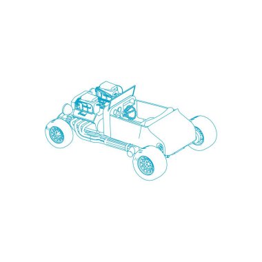 modern araba çizgi sanatı.