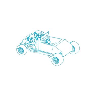 modern araba çizgi sanatı.