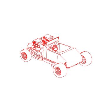 modern araba çizgi sanatı.