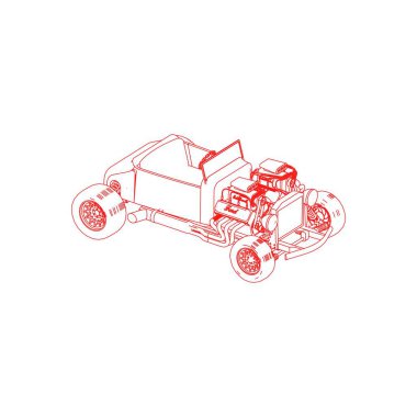 modern araba çizgi sanatı.