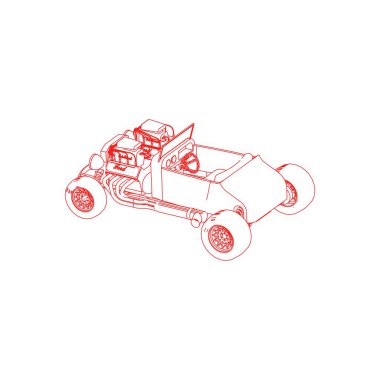 modern araba çizgi sanatı.