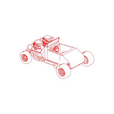 modern araba çizgi sanatı.