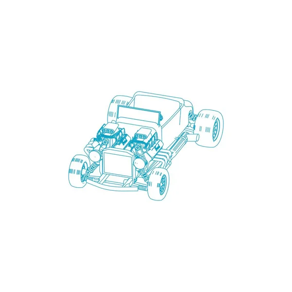 Linea arte di auto moderne . — Vettoriale Stock