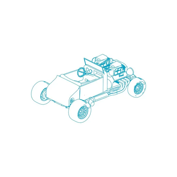 Linha de arte do carro moderno . —  Vetores de Stock