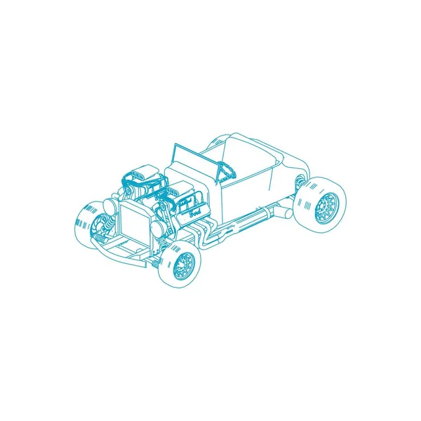 Linea arte di auto moderne . — Vettoriale Stock