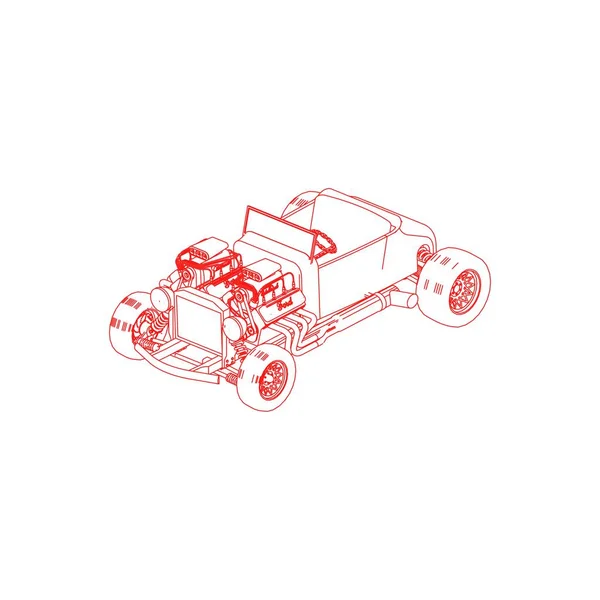 Modern araba çizgi sanatı. — Stok Vektör