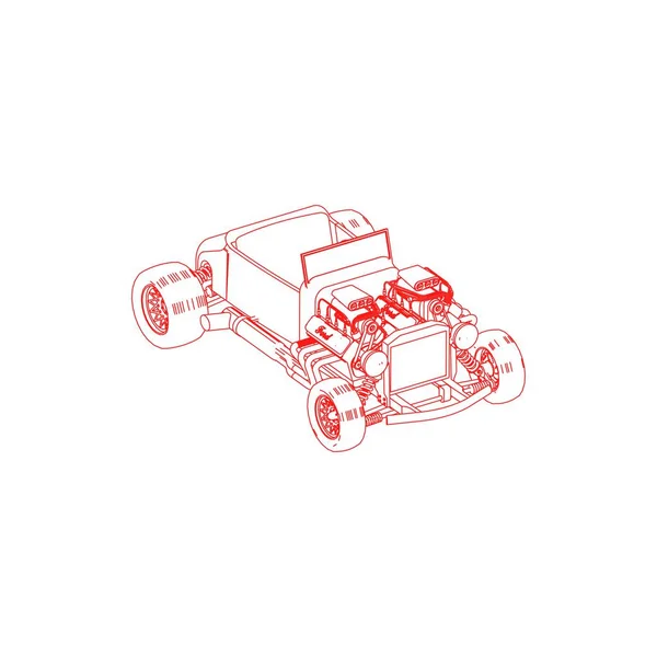 Linha de arte do carro moderno . —  Vetores de Stock