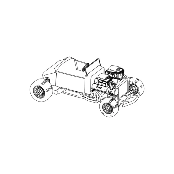 modern araba çizgi sanatı.