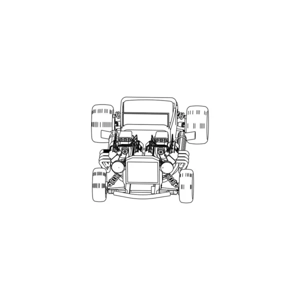 Linea arte di auto moderne . — Vettoriale Stock