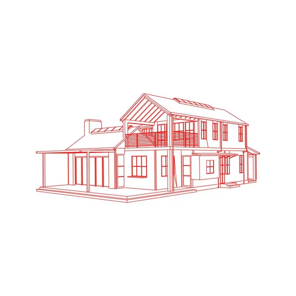 modern mimari dış. mimari soyut. Plan veya Tel çerçeve stili