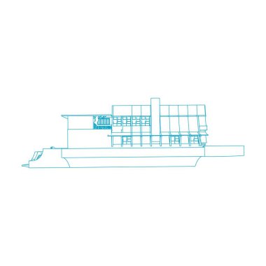 Ev bina mimarisi kavramı illüstrasyon. Blueprint veya Tel çerçeve stili. modern mimari dış. mimari soyut.