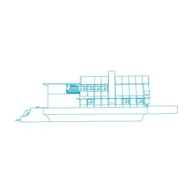 Ev bina mimarisi kavramı illüstrasyon. Blueprint veya Tel çerçeve stili. modern mimari dış. mimari soyut.