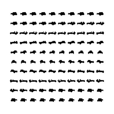 100 set siluet araba dönüşü