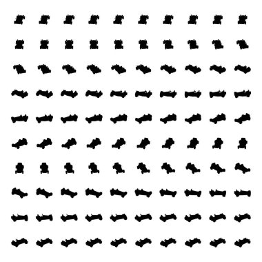 100 set siluet araba dönüşü