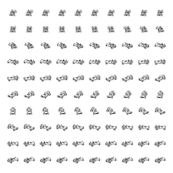 100 sets lineart car rotation