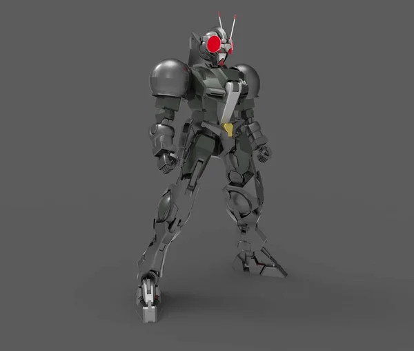 Rendering 3d di mecha creato utilizzando uno strumento frullatore — Foto Stock