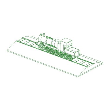 Tren hattı sanatı.