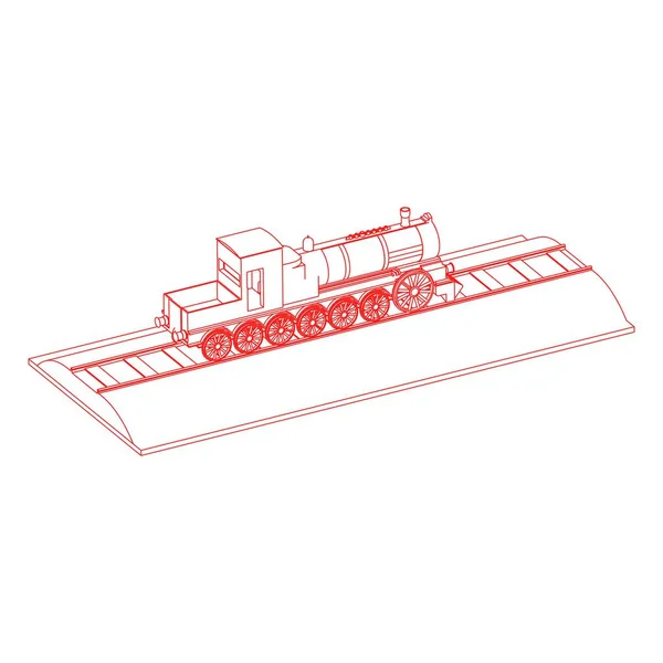 火车的线条艺术 — 图库矢量图片