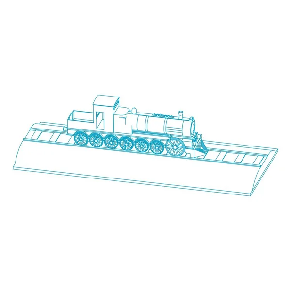 火车的线条艺术 — 图库矢量图片