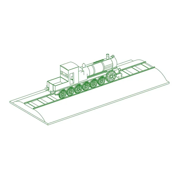 火车的线条艺术 — 图库矢量图片