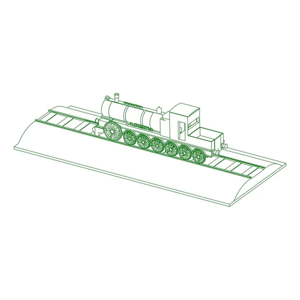 火车的线条艺术 — 图库矢量图片