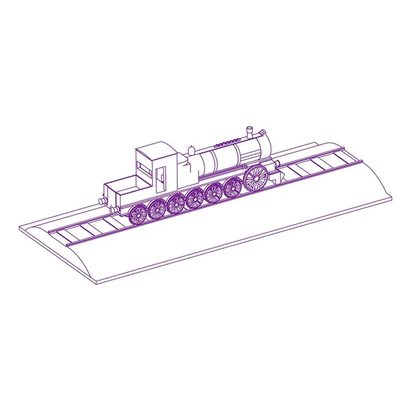 火车的线条艺术 — 图库矢量图片