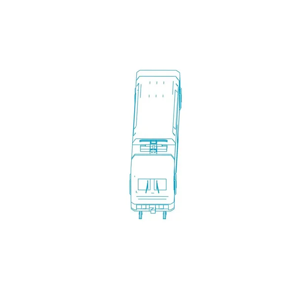 Linienkunst des Zuges. Malseite - Zug - Illustration für die Kinder — Stockvektor