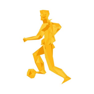 Futbolcu topa vuruyor. Vektör illüstrasyonu. Futbolcu, topa vur, parçacık farklılığı kompozisyonu, vektör illüstrasyonu