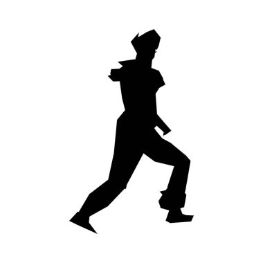 Futbolcu topa vuruyor. Vektör illüstrasyonu. Futbolcu, topa vur, parçacık farklılığı kompozisyonu, vektör illüstrasyonu