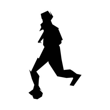 Futbolcu topa vuruyor. Vektör illüstrasyonu. Futbolcu, topa vur, parçacık farklılığı kompozisyonu, vektör illüstrasyonu