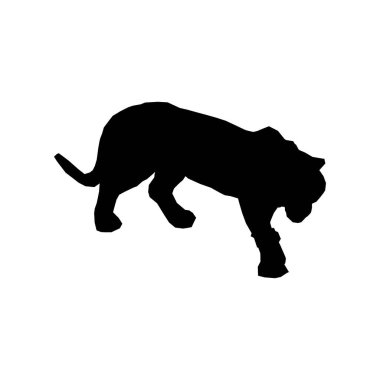 Parçalanmış parçalarıyla sıçrayan kaplan