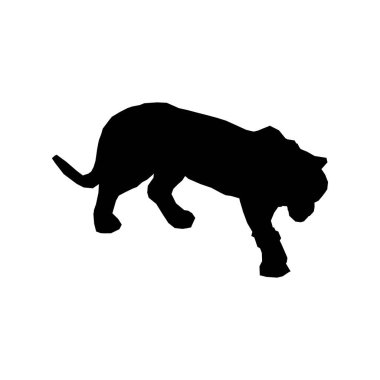 Parçalanmış parçalarıyla sıçrayan kaplan